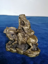 Charger l&#39;image dans la galerie, Bronze chinois XXème cheval et personnage traditionnel 
