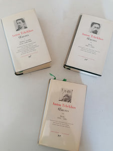 Anton Tchékhov oeuvres complétes édition La Pléiade, 3 tommes parfait état.