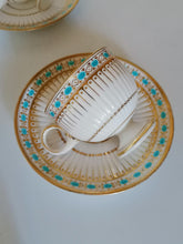 Charger l&#39;image dans la galerie, Caughley paire de tasse et soucoupe à café en porcelaine tendre fin XVIIIème en parfsit état 
