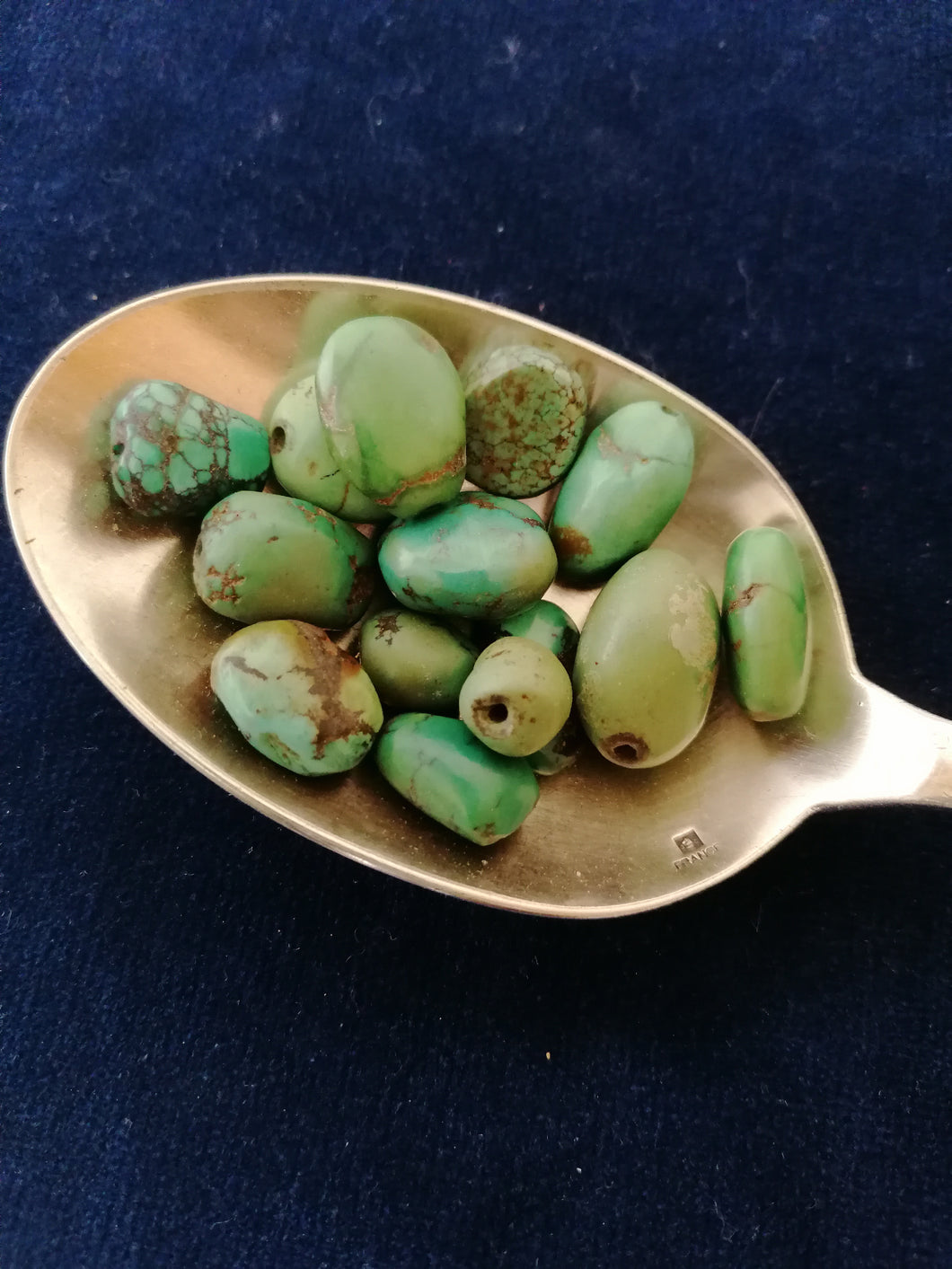 Lot de turquoise diverses, (verte et bleu) percées