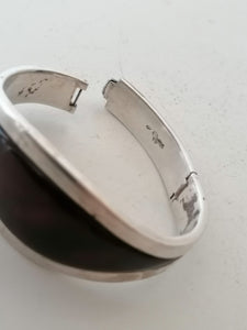 Bracelet design probablement italien, argent massif,