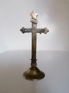 Crucifix en bronze XIXème manque le Christ
