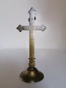Crucifix en bronze XIXème manque le Christ