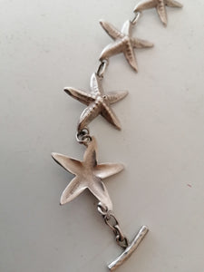Delavan bracelet Art déco étoile de mer en argent massif.