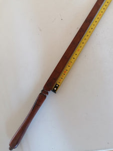 Ancienne baguette de métier à mesurer, bois de cerisier, avec graduation en 3,5 cm