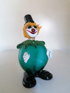 Clown de murano en verre soufflé, milieu XXème