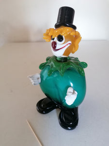 Clown de murano en verre soufflé, milieu XXème