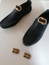 Charger l&#39;image dans la galerie, Bluette made in France, paire de clip de chaussure vintage doré. Avec strass 
