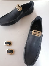 Charger l&#39;image dans la galerie, Clip de chaussure doré  vintage,  bluette Made in France
