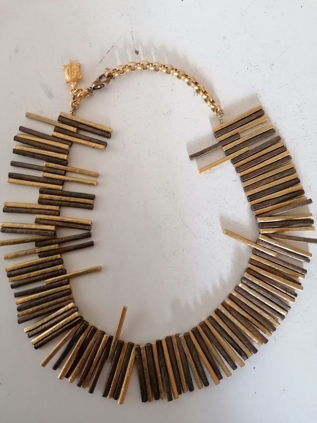Collier laiton et bronze Elena