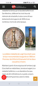 Médaille Vittorio Emmanuele II 1893 argent état Sup ossuair de Solférino à St Martin