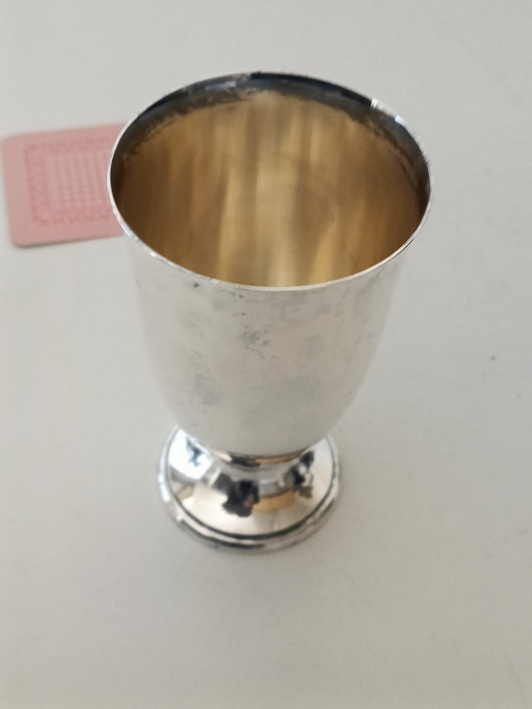 Jezler gobelet sur pied à vin , en argent 0.800