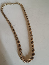 Charger l'image dans la galerie, Collier maille corde torsadée, argent massif doré . Vers 1970-80
