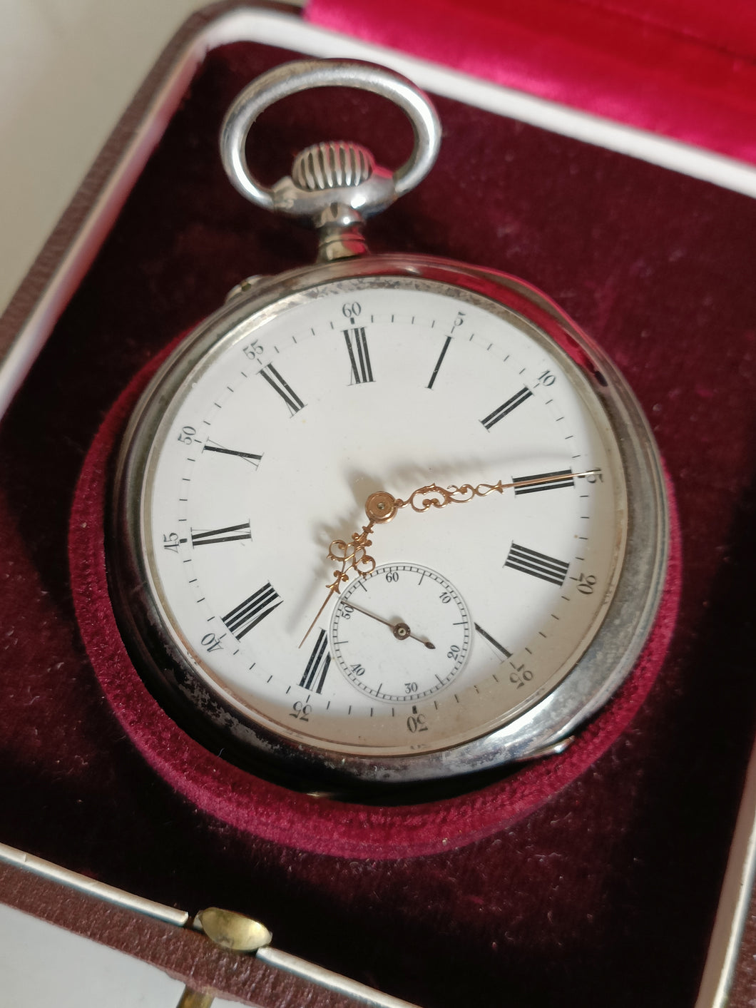 Montre gousset homme en argent massif , vers 1900