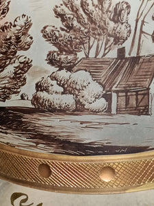 Copie verre peint et doré austro-hongrois XX ème
