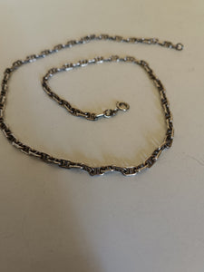 Chaîne maille pleine ancre en argent massif, fabriqué en Italie