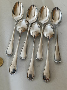 Jezler princesse série de 6 cuillère à café en argent massif