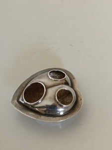 Coeur de Savoie , bijoux régional en argent massif, probablement début XXÈME. Système coulissant