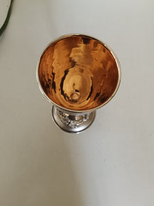 Grande coupe en argent massif XIX ème, offerte pour des noces d'or . Avec inscription famille Nicolet Sandoze 1835-1885 , 50 ans de Mariage