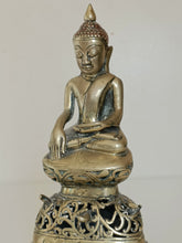 Charger l&#39;image dans la galerie, Bouddha et encensoir en bronze avec belle patine , XIXème
