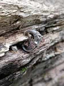 Bague cheval en argent massif. Réglable