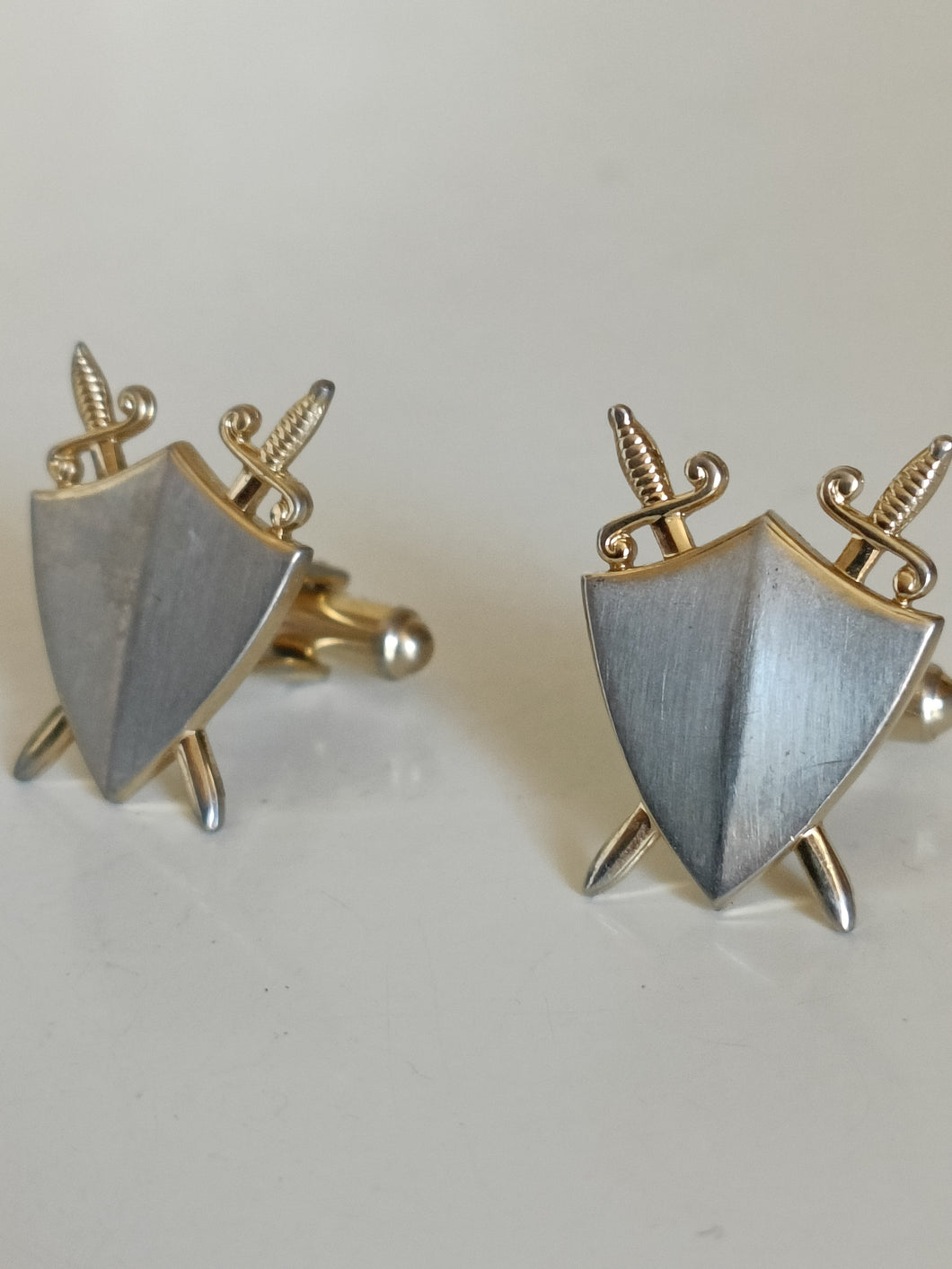 Paire de bouton de manchette Hickok métal doré