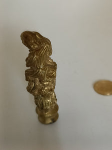 Cachet en bronze couple romantique début Xxème