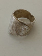 Charger l&#39;image dans la galerie, Magnifique bague cire perdue en argent massif,feuille de ginko
