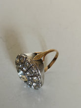 Charger l&#39;image dans la galerie, Bague fin XIXÈME début Xxème en argent, anneau en or 18ct, poinçon français métal mixte or et argent.
