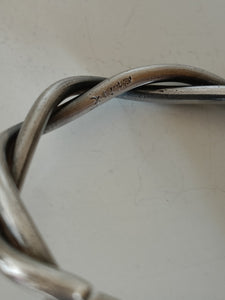 Rare bracelet chinois dynastie Qing en argent massif. Dit bracelet bouddhiste avec son poinçon. Fin XIXÈME début Xxème 53g