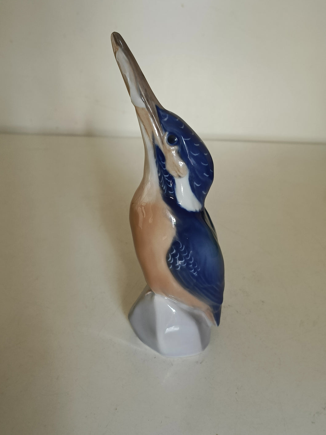 Martin pécheur royal Copenhague en porcelaine dure. Parfait état XXème