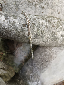 Bracelet en argent mailles tressés.