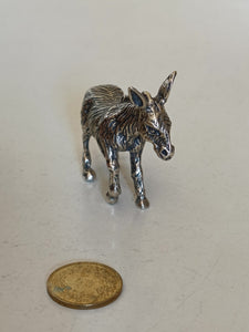 Figurine âne en argent massif 0.800