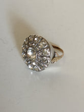 Charger l&#39;image dans la galerie, Bague fin XIXÈME début Xxème en argent, anneau en or 18ct, poinçon français métal mixte or et argent.
