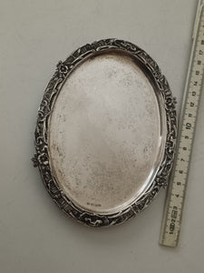 Petit plateau ovale en argent massif 0.800 . Allemagne début XXÈME