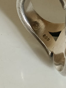Chevalière argent et or , très jolie travail de qualité