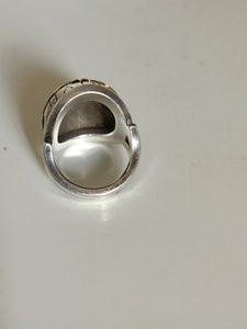 Chevalière argent et or , très jolie travail de qualité