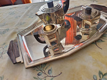 Charger l&#39;image dans la galerie, Service à thé D&#39;époque Art déco en argent massif Minerve premier titre .

