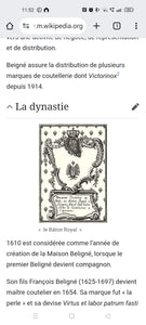 Exceptionnelle couteau Beligné à fruit en argent massif et nacre , milieu XVIIIÈME Coutelier du Roy de France.