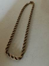 Charger l'image dans la galerie, Collier maille corde torsadée, argent massif doré . Vers 1970-80
