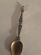 Charger l'image dans la galerie, Micro mosaïque italienne et argent doré , cuillère de collection fin XIXÈME début Xxème
