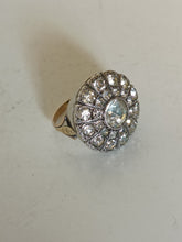 Charger l&#39;image dans la galerie, Bague fin XIXÈME début Xxème en argent, anneau en or 18ct, poinçon français métal mixte or et argent.
