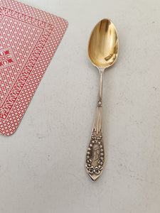 Cuillère à café solitaire en argent massif Allemand, début Xxème dans le style Louis XVI