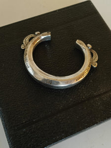 Bracelet en argent creux  ethnique,  Hmong Laos Vietnam chine
