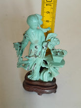 Charger l'image dans la galerie, Guanyin en turquoise, chine fin XIXE malheureusement recoller au milieu
