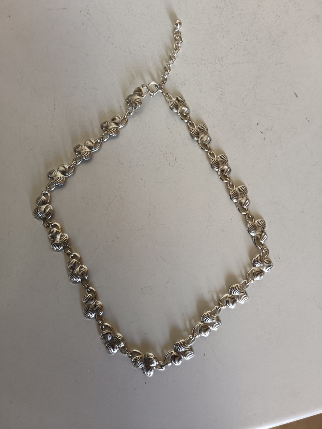 Collier florale en argent massif style art nouveau