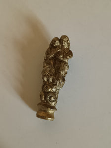 Cachet en bronze couple romantique début Xxème