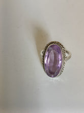Charger l&#39;image dans la galerie, Bague argent et améthyste et Marcassite début XX en argent . Poinçon français Minerve
