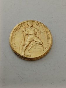 Médaille argent doré Société Suisse des carabiniers, maîtrise Fédérale de campagne 300m