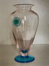 Charger l'image dans la galerie, Grand vase de Murano fin XXÈME , couleurs turquoise et rosé
